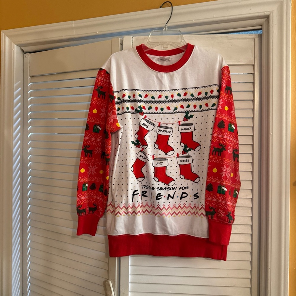 FRIENDS Red and White Holiday Sweatshirt